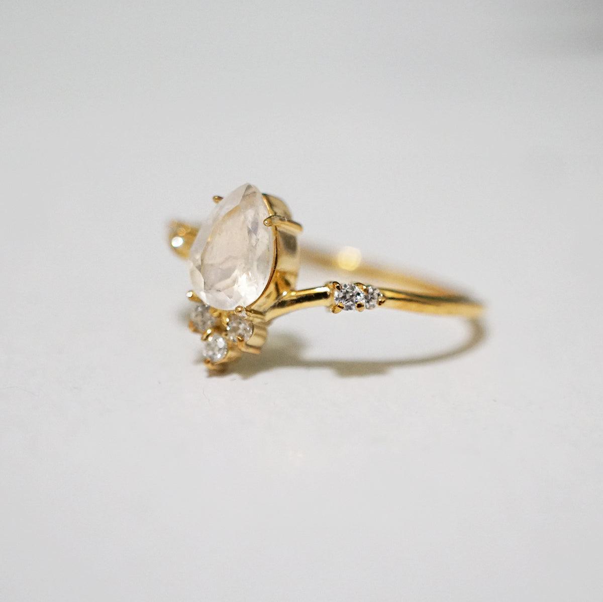 Moonstone Blossom Ring - Tippy Taste Jewelry