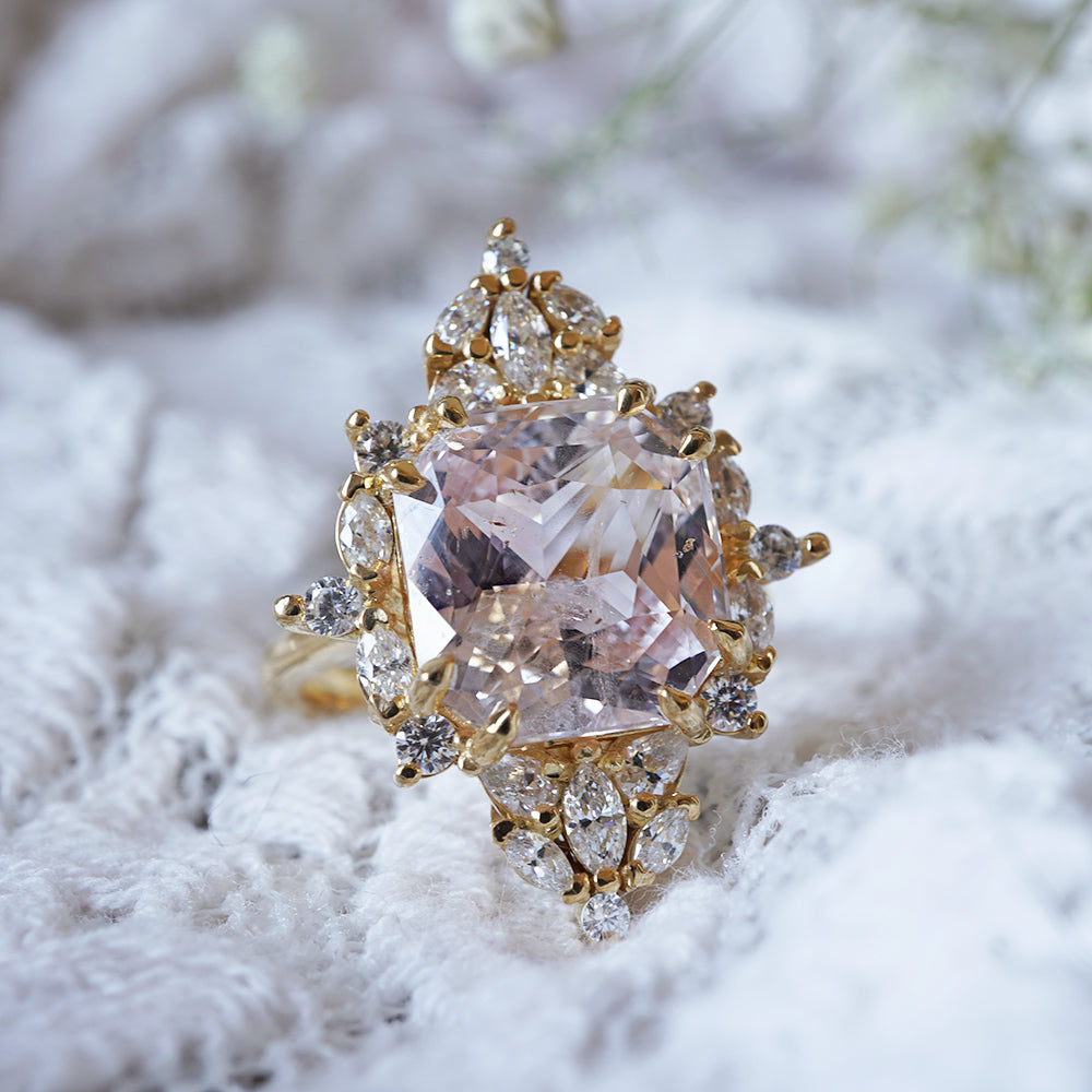 One Of A Kind: Majestic Pink Sapphire Diamond Ring