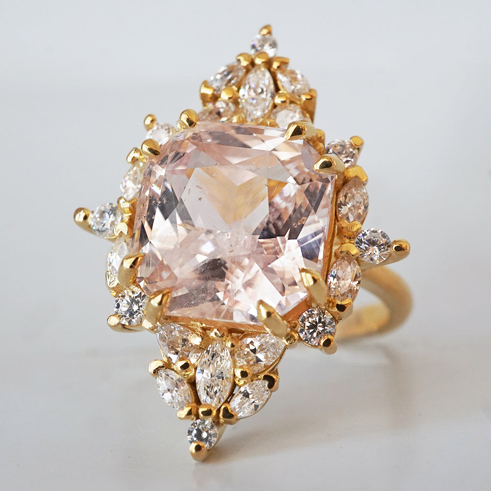 One Of A Kind: Majestic Pink Sapphire Diamond Ring