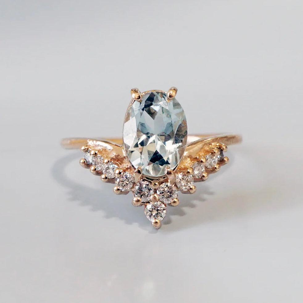 14K All A Dream Aquamarine Ring - Tippy Taste Jewelry