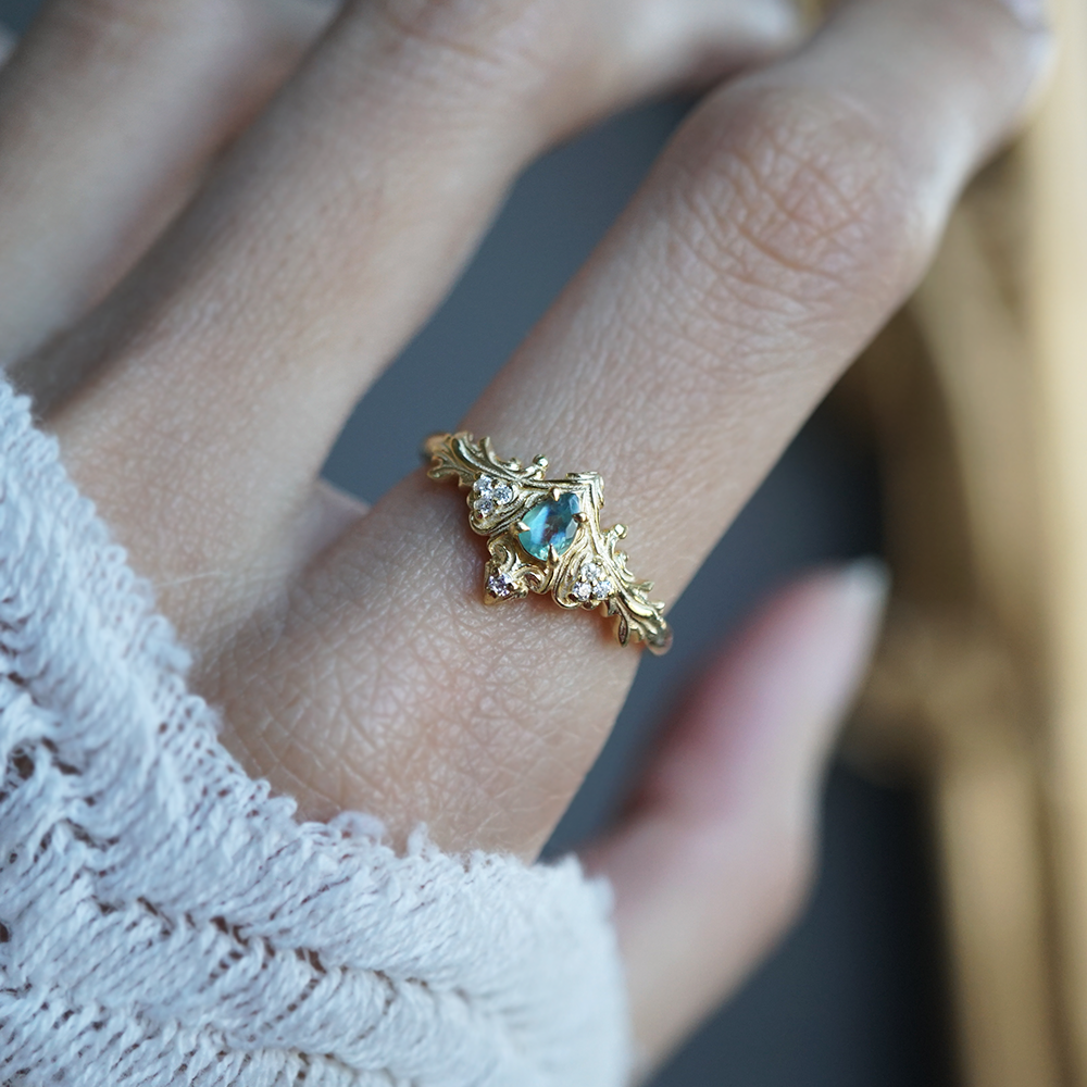 Limited Edition: Alexandrite Nyx Diamond Ring in 14K and 18K Gold