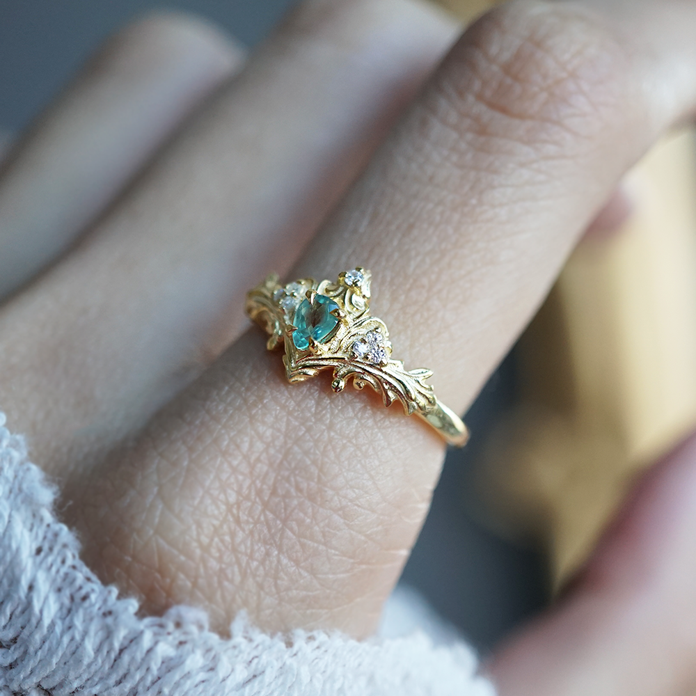 Limited Edition: Alexandrite Nyx Diamond Ring in 14K and 18K Gold