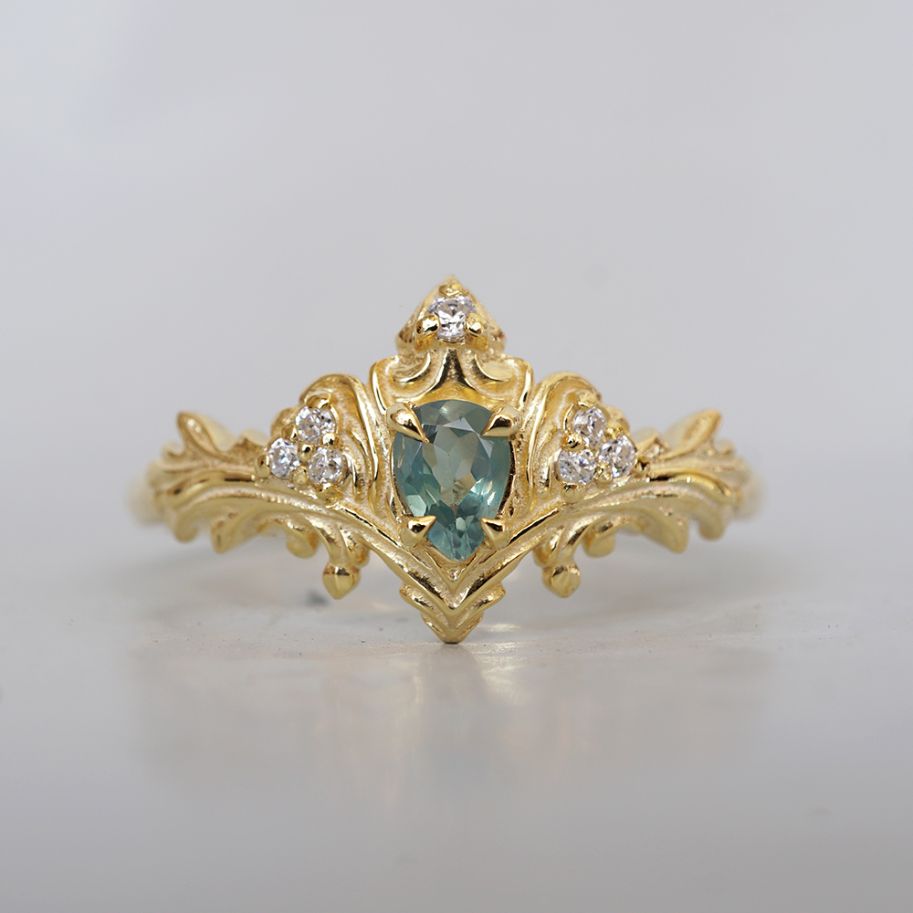 Limited Edition: Alexandrite Nyx Diamond Ring in 14K and 18K Gold