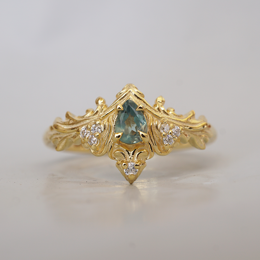 Limited Edition: Alexandrite Nyx Diamond Ring in 14K and 18K Gold