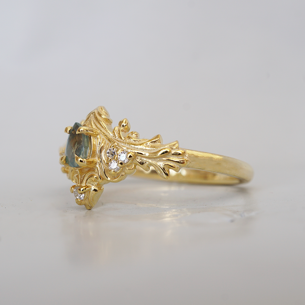 Limited Edition: Alexandrite Nyx Diamond Ring in 14K and 18K Gold