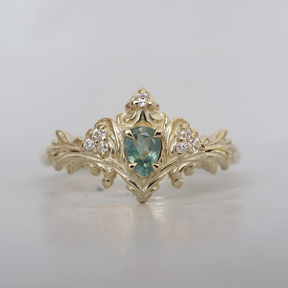 Limited Edition: Alexandrite Nyx Diamond Ring in 14K and 18K Gold