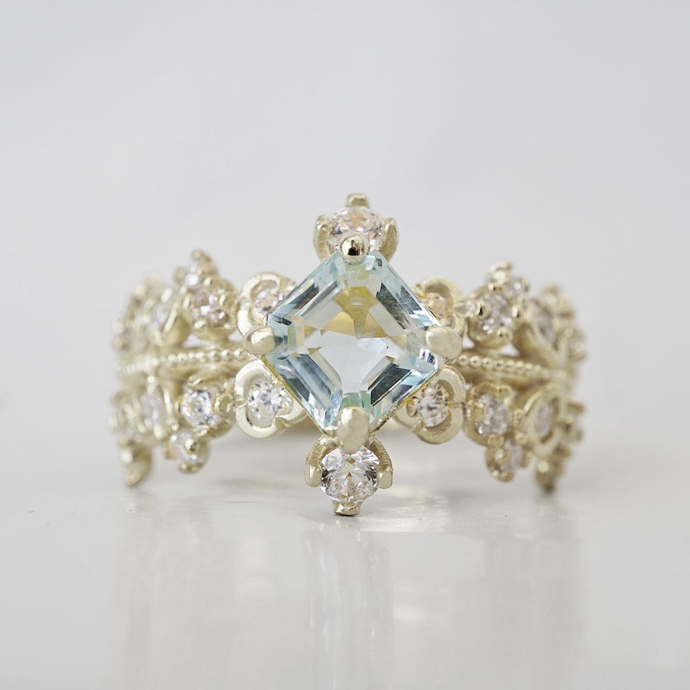 Aquamarine Reverie Diamond Ring in 14K and 18K Gold - Tippy Taste Jewelry