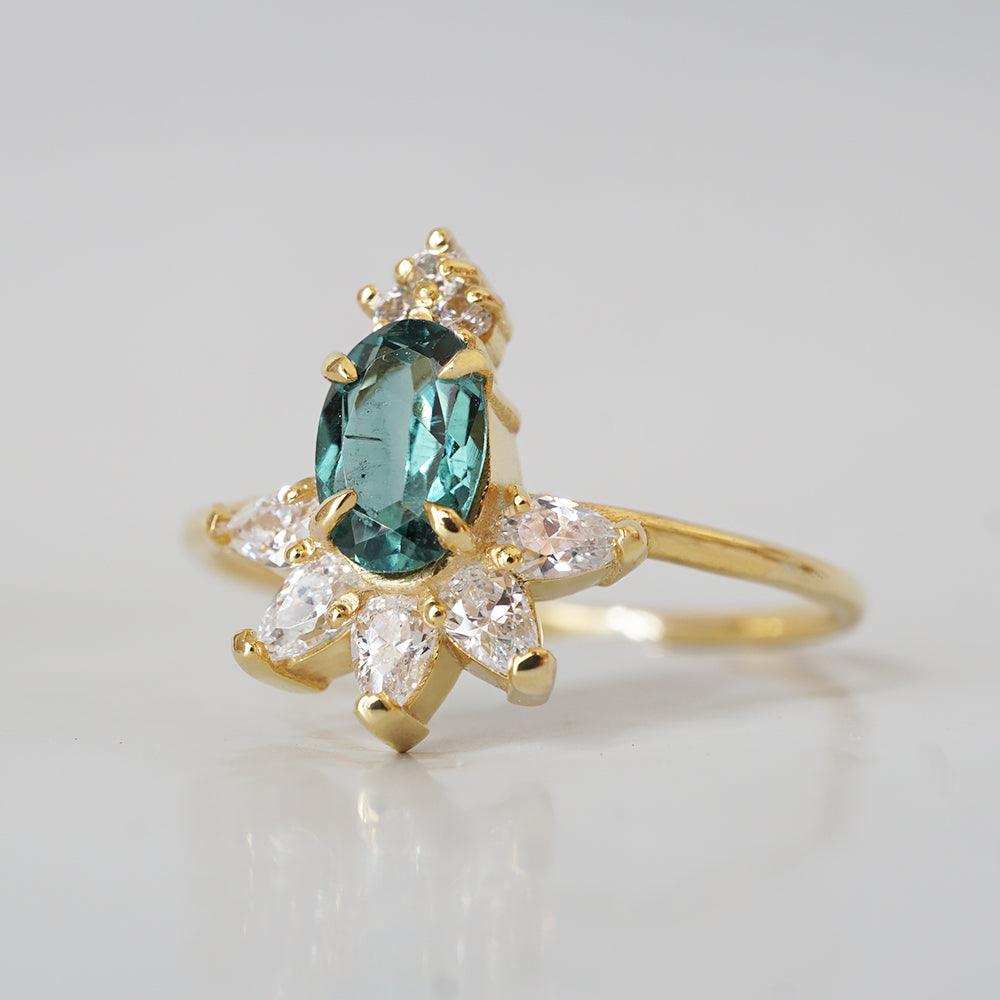 Limited Edition: 14K Green Tourmaline Berry Ring - Tippy Taste Jewelry