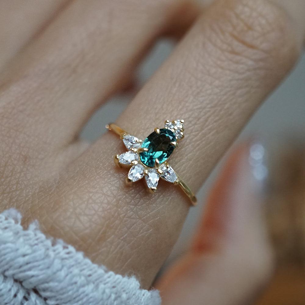 Limited Edition: 14K Green Tourmaline Berry Ring - Tippy Taste Jewelry