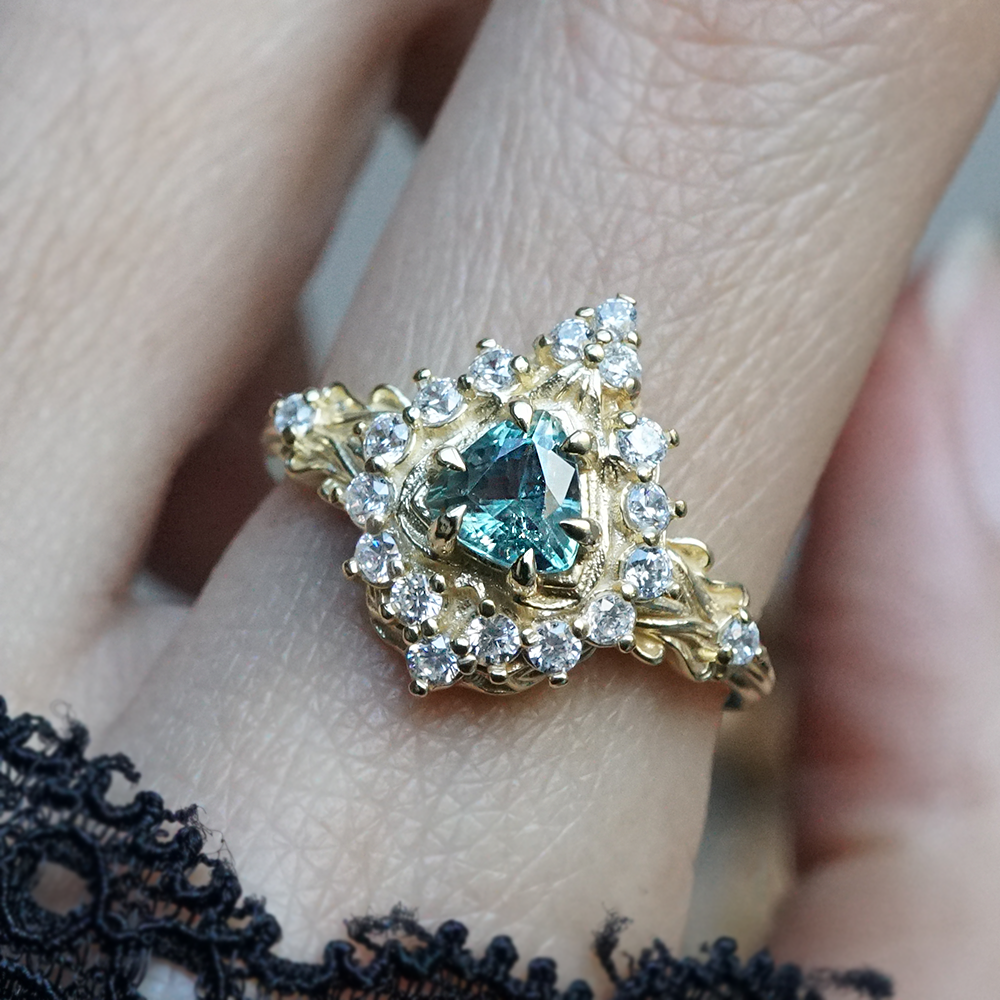 One Of A Kind: Secret Garden Alexandrite Diamond Ring in 14K and 18K Gold