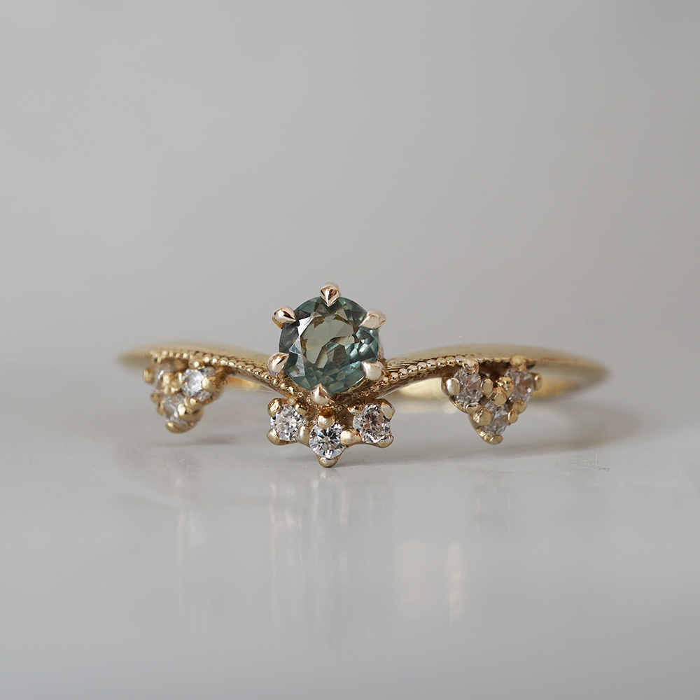 Limited Edition: 14K Celestial Alexandrite Diamond Ring