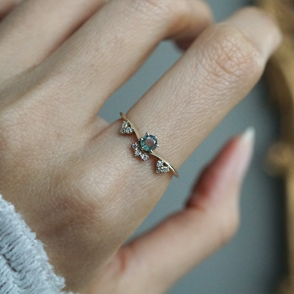 Limited Edition: 14K Celestial Alexandrite Diamond Ring