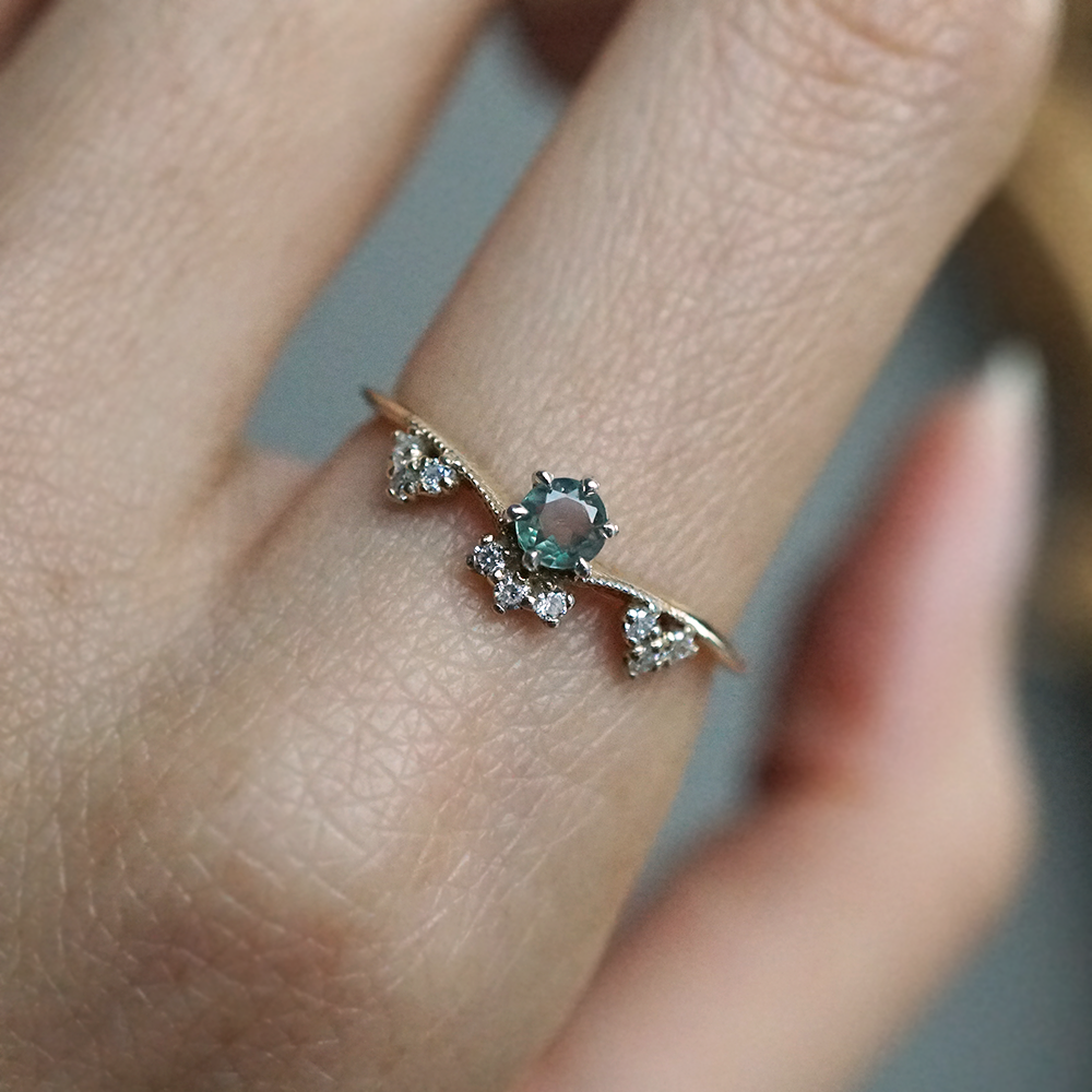 Limited Edition: 14K Celestial Alexandrite Diamond Ring