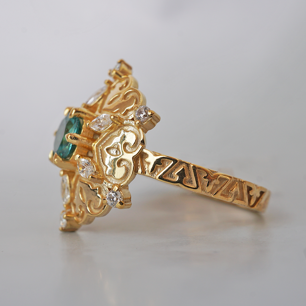 Sahar Blossom Tourmaline Diamond Ring in 14K and 18K Gold