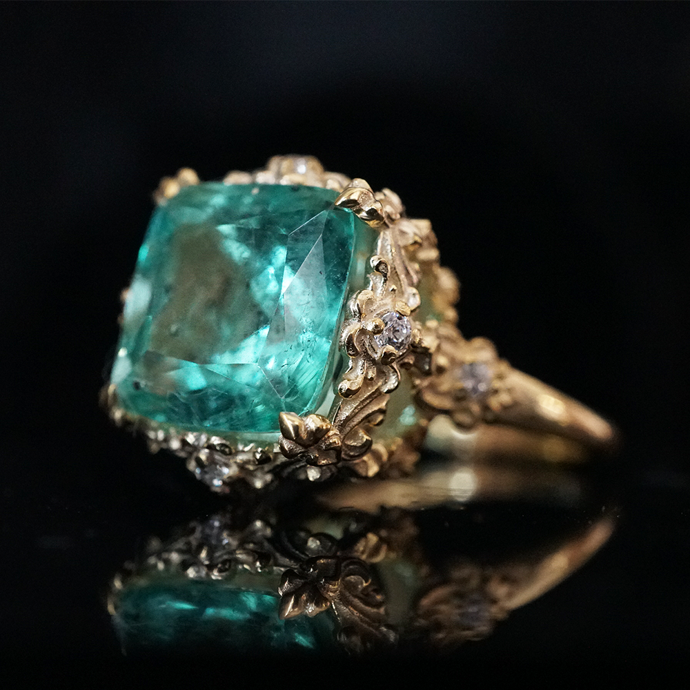 One Of A Kind: Grand Duchess Mint Colombian Emerald Ring, 4ct