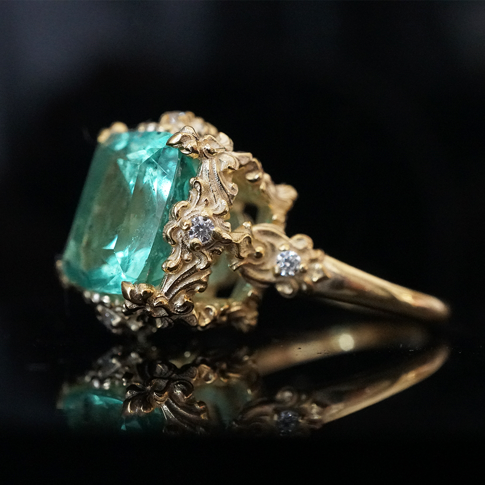 One Of A Kind: Grand Duchess Mint Colombian Emerald Ring, 4ct