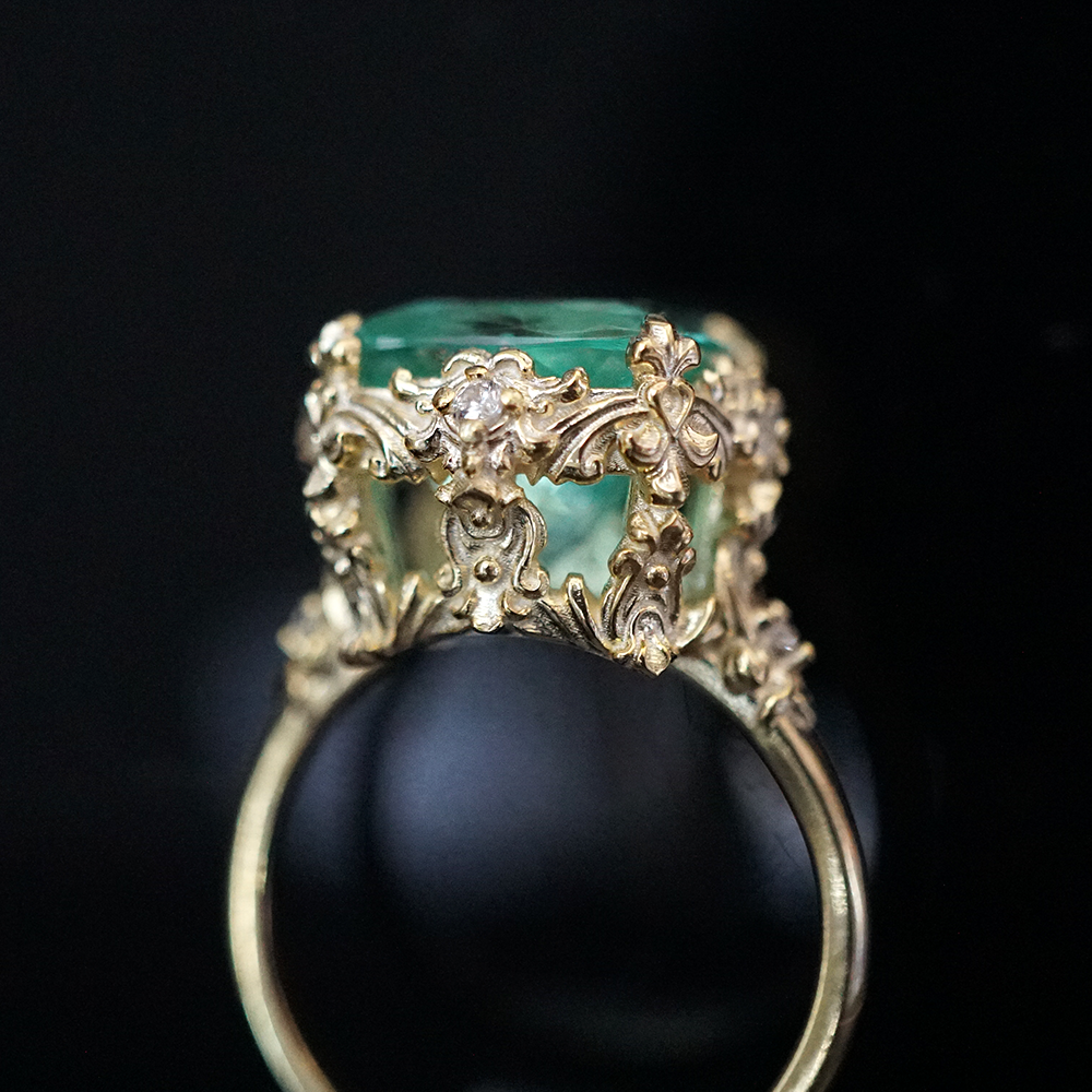 One Of A Kind: Grand Duchess Mint Colombian Emerald Ring, 4ct