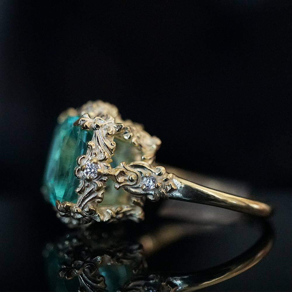 One Of A Kind: Grand Duchess Mint Colombian Emerald Ring, 4ct