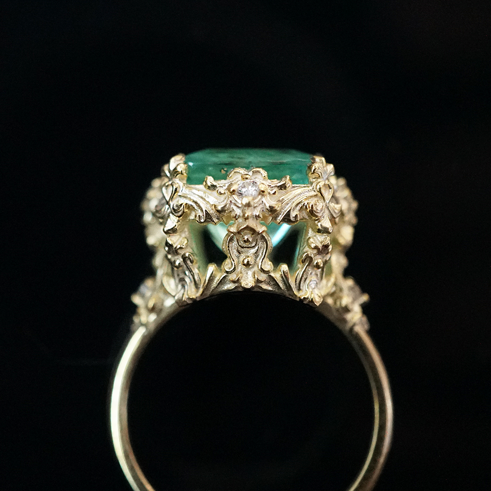 One Of A Kind: Grand Duchess Mint Colombian Emerald Ring, 4ct