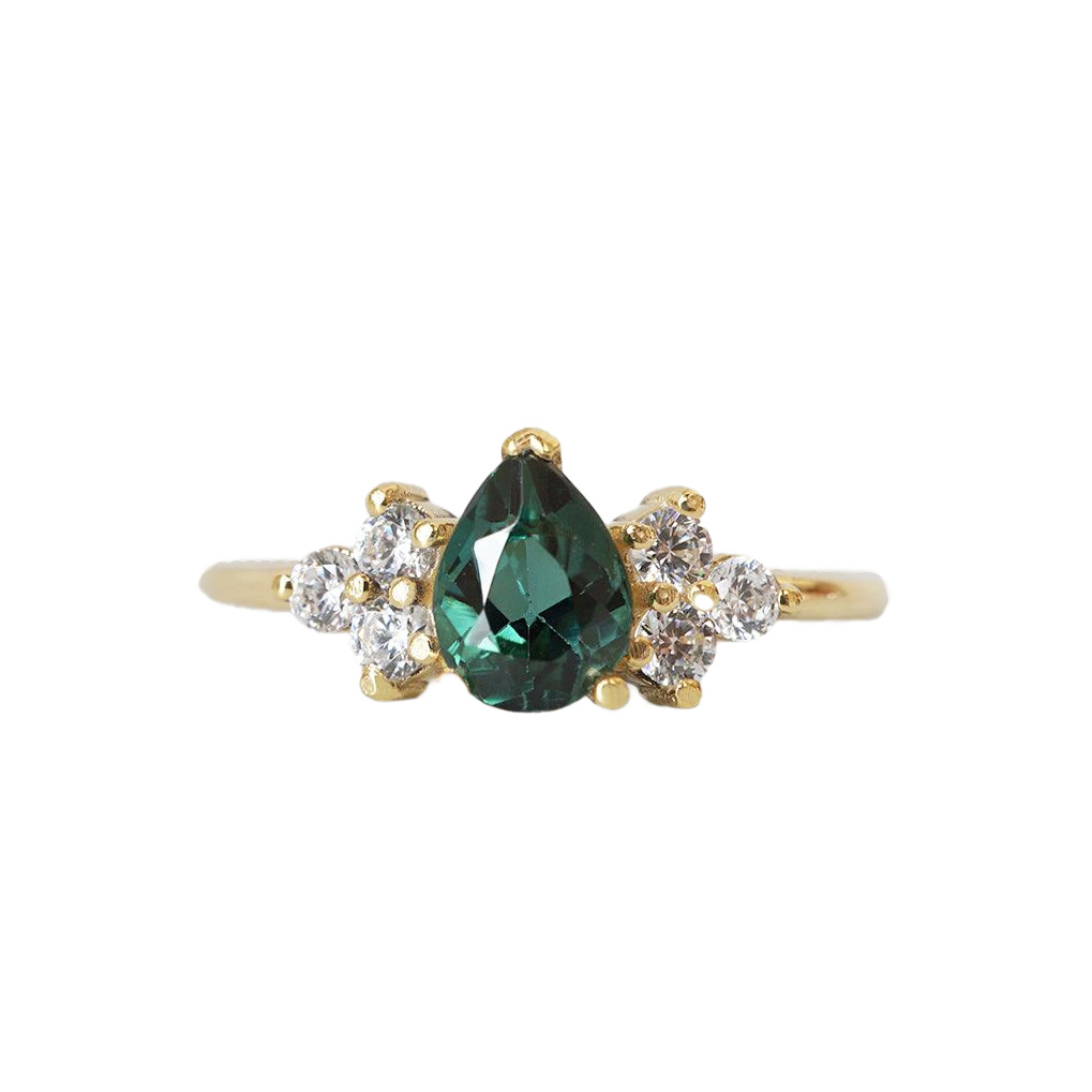 14K Forest Tourmaline Classic Ring