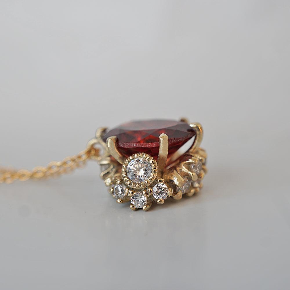 Garnet Kensington Necklace - Tippy Taste Jewelry