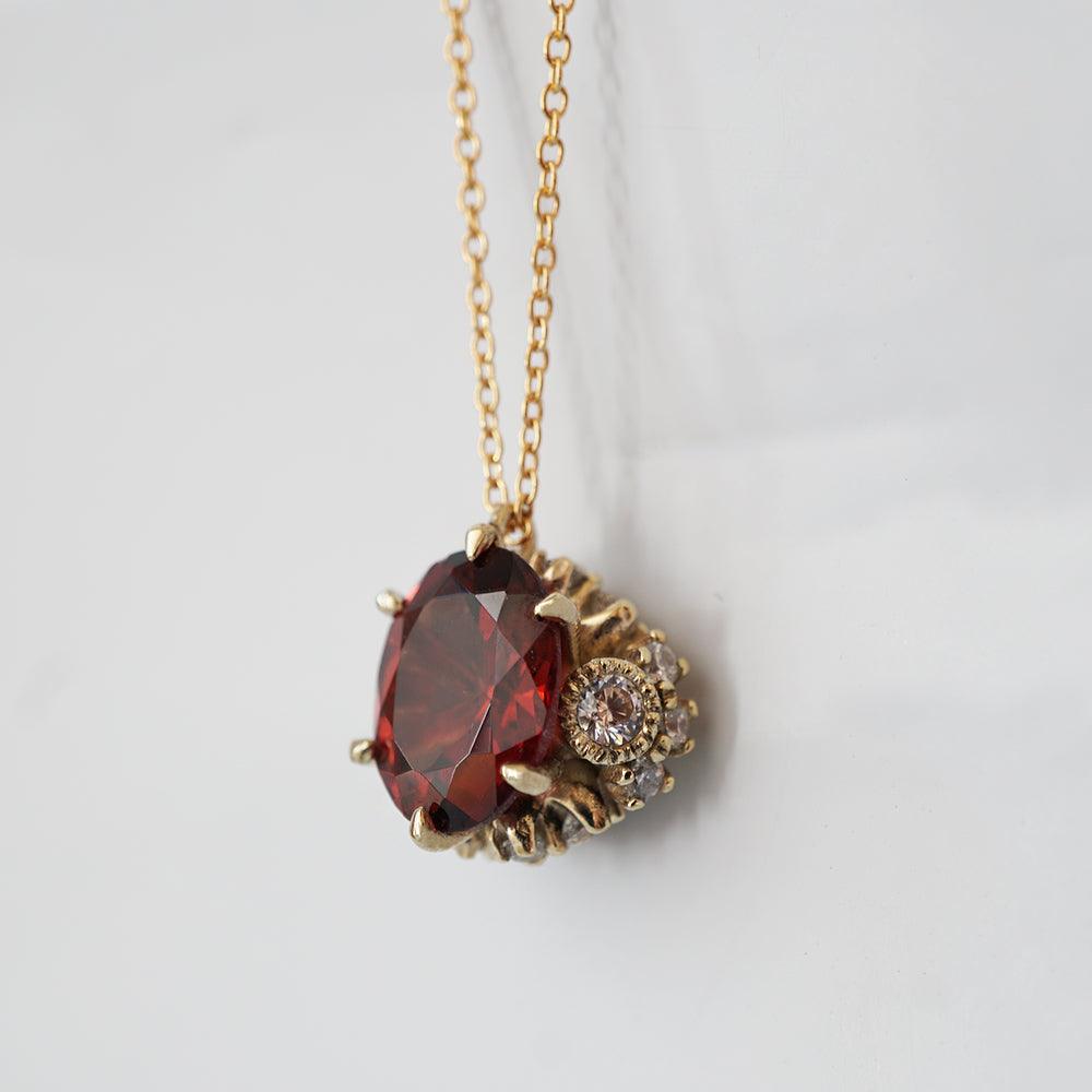 Garnet Kensington Necklace - Tippy Taste Jewelry