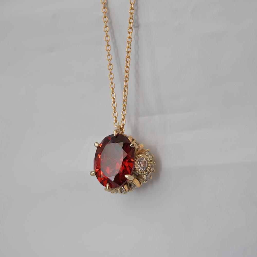 Garnet Kensington Necklace - Tippy Taste Jewelry