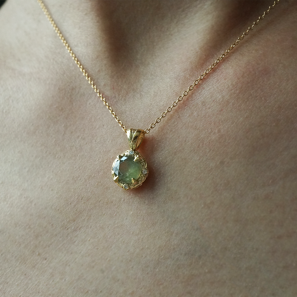 Demantoid Garnet Meadow Necklace