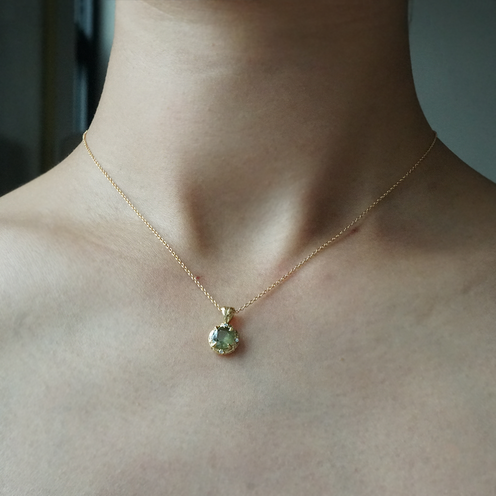 Demantoid Garnet Meadow Necklace