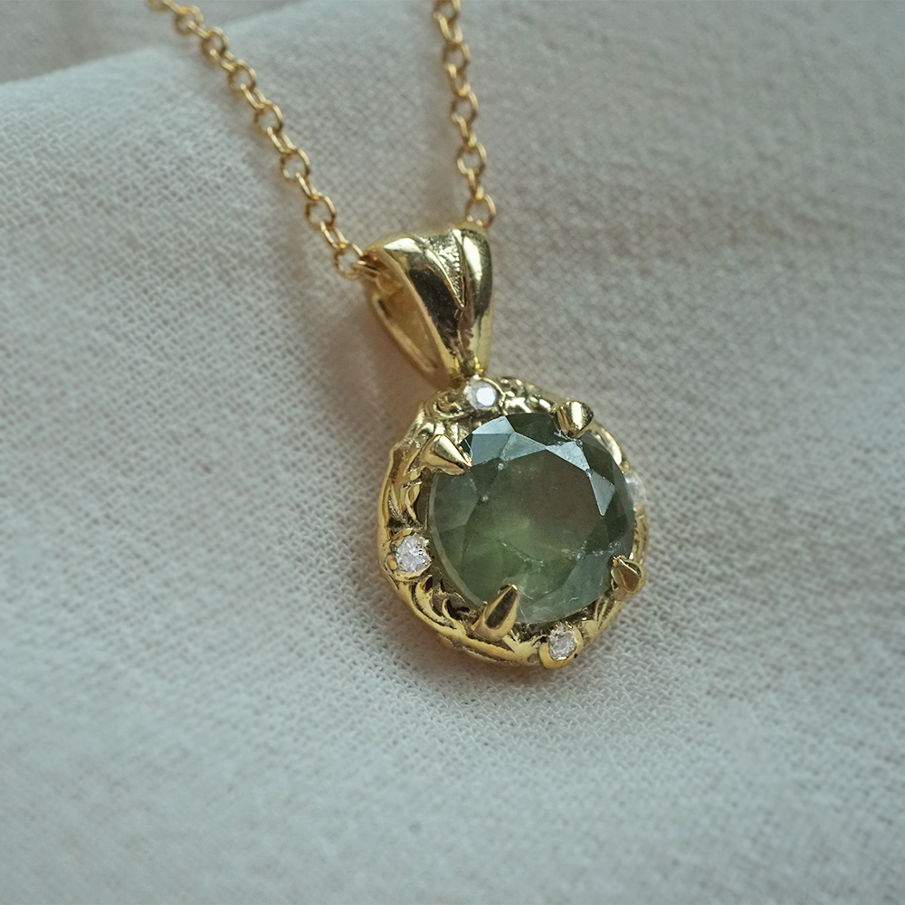 Demantoid Garnet Meadow Necklace