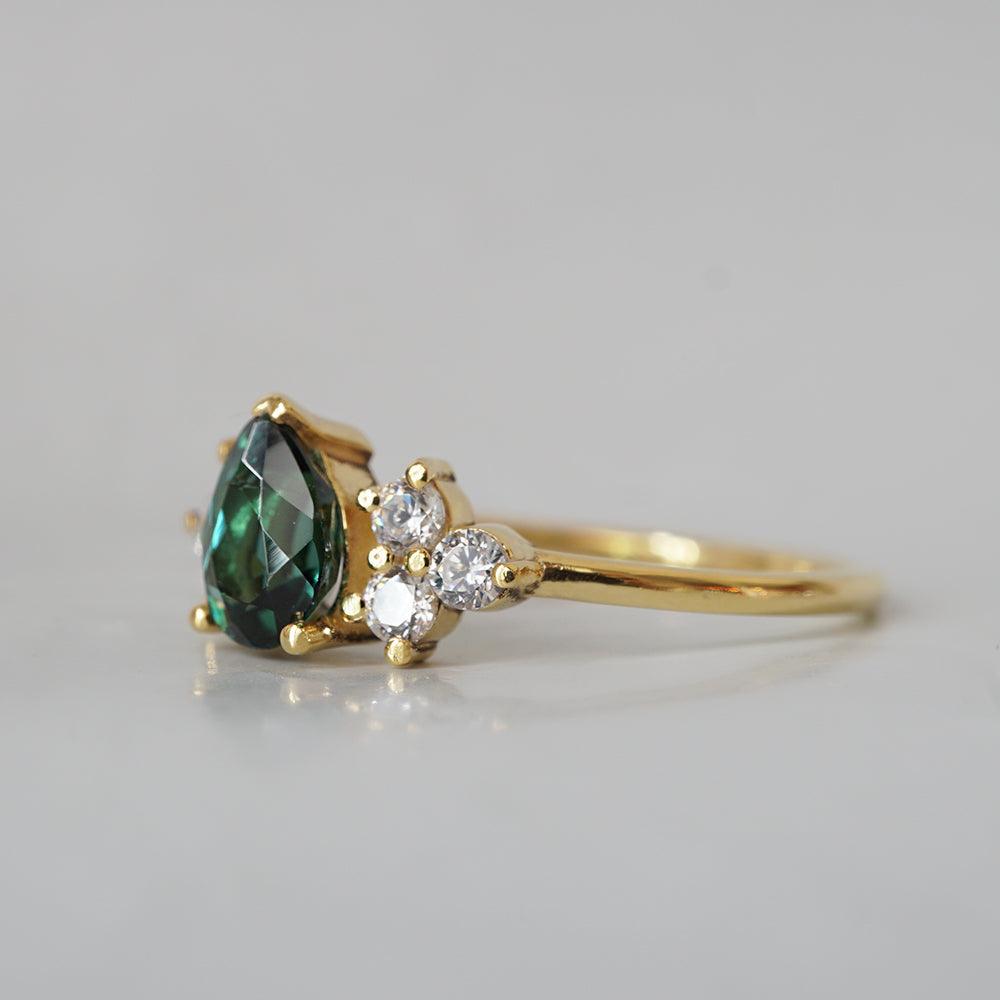 14K Forest Tourmaline Classic Ring - Tippy Taste Jewelry