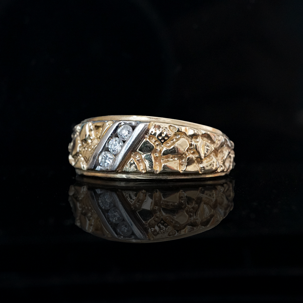 One Of A Kind: Lava Diamond Ring in 14K Gold