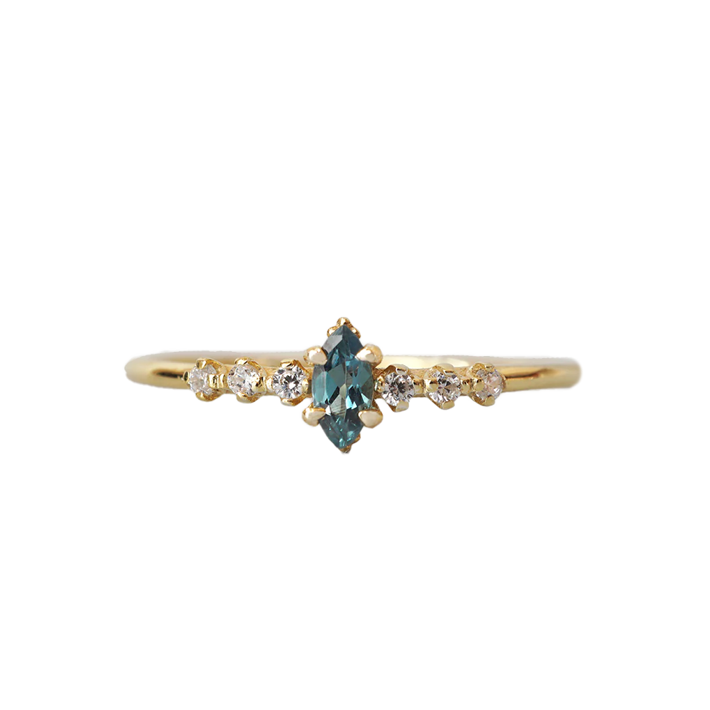 Limited Edition: 14K Dainty Alexandrite Marquise Ring