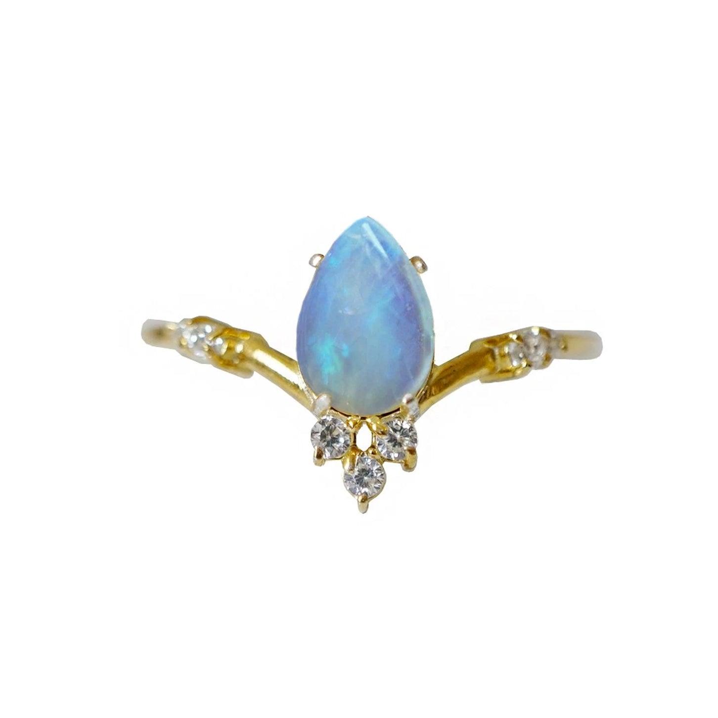 Opal Blossom Ring - Tippy Taste Jewelry