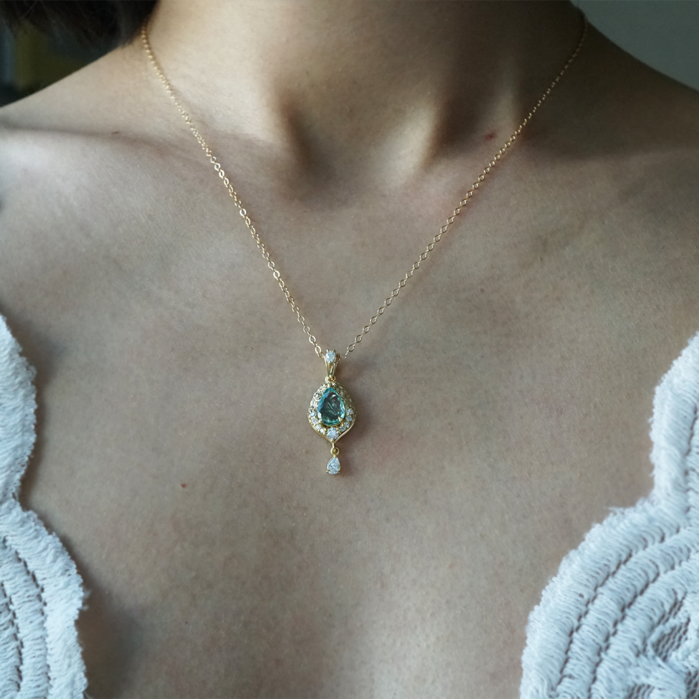 One Of A Kind: La Vie En Rose Paraiba Tourmaline Drop Necklace