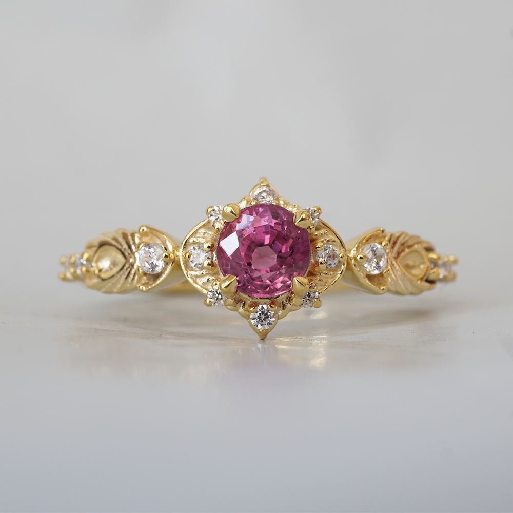 Limited Edition: Spellbound Pink Sapphire Diamond Ring in 14K and 18K Gold