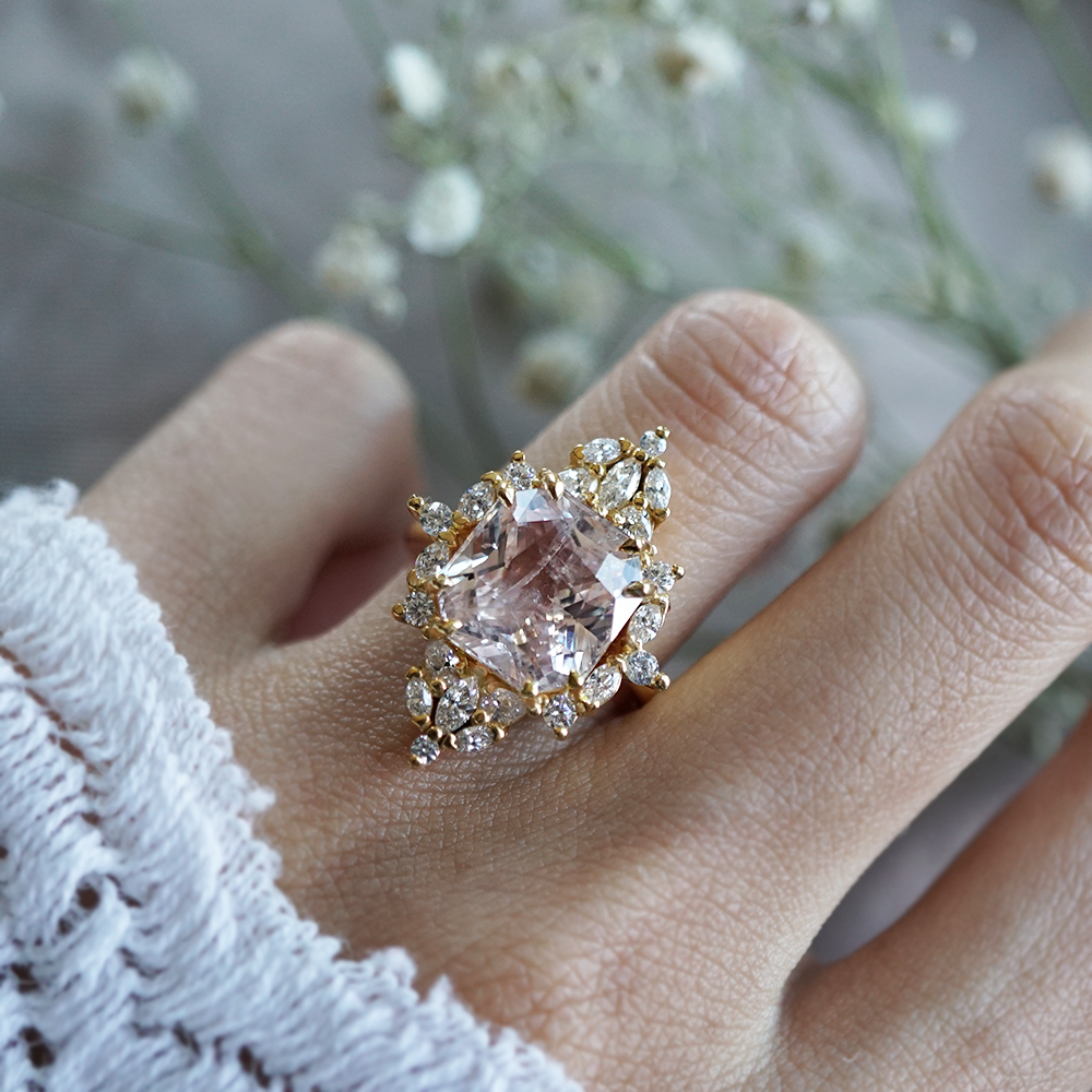 One Of A Kind: Majestic Pink Sapphire Diamond Ring