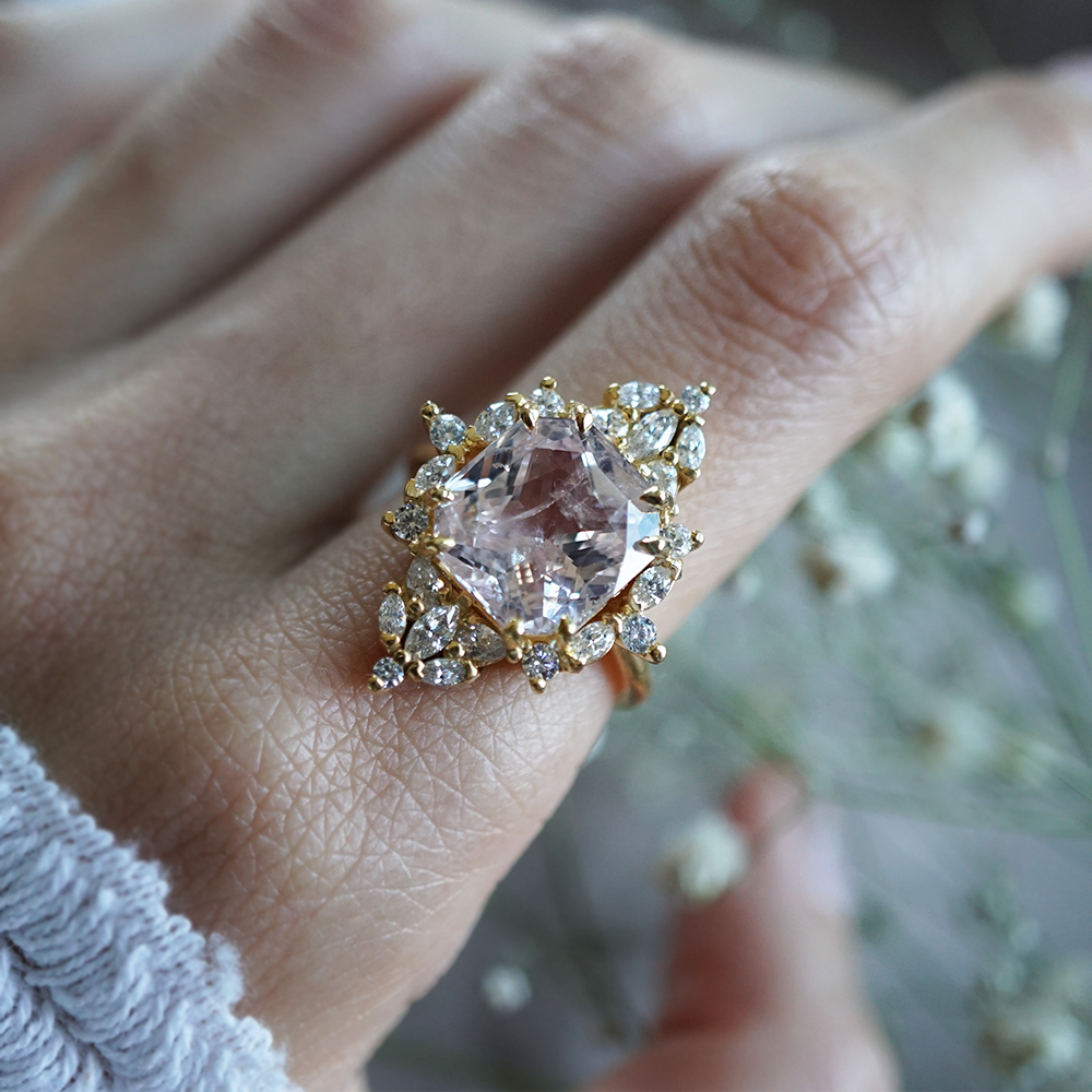 One Of A Kind: Majestic Pink Sapphire Diamond Ring