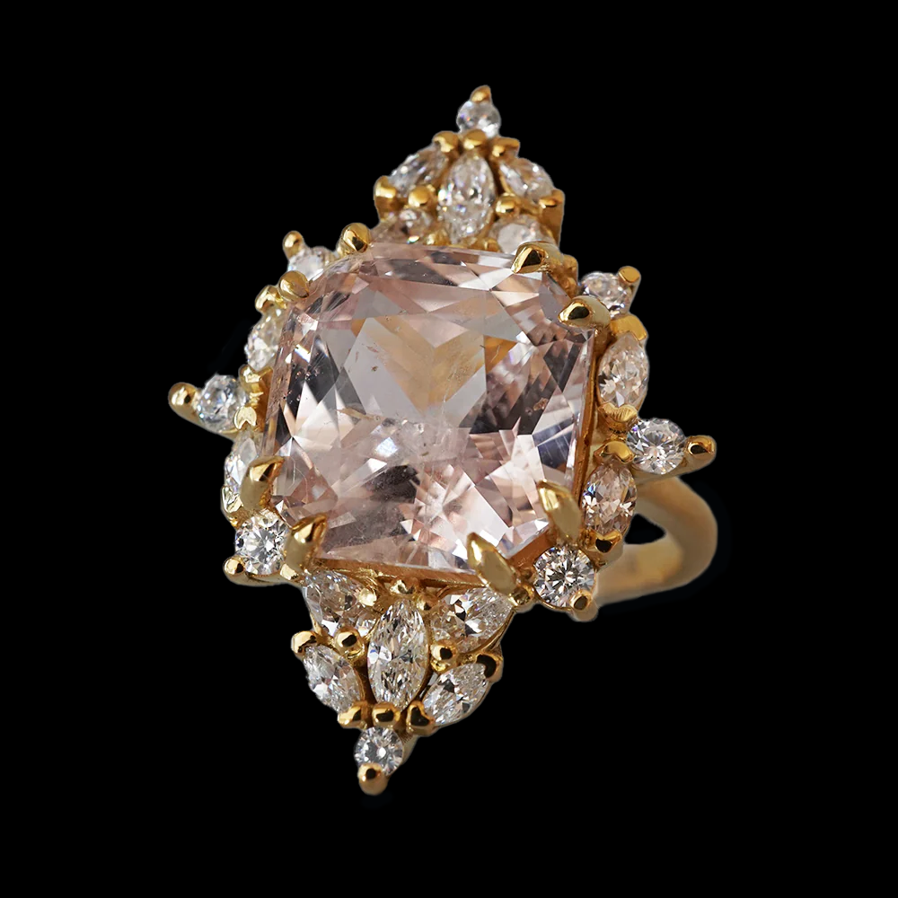 One Of A Kind: Majestic Pink Sapphire Diamond Ring