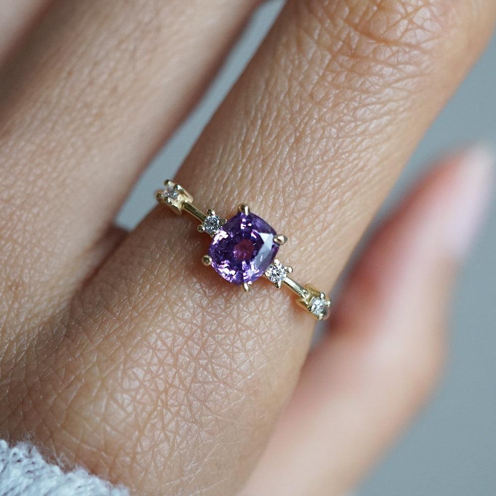 One Of A Kind: Violet Sapphire Ring - Tippy Taste Jewelry