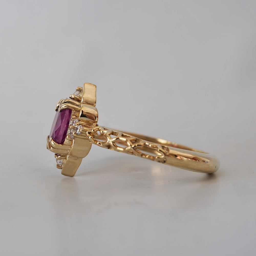 Cairo Starry Night Purple Sapphire Ring in 14K and 18K Gold