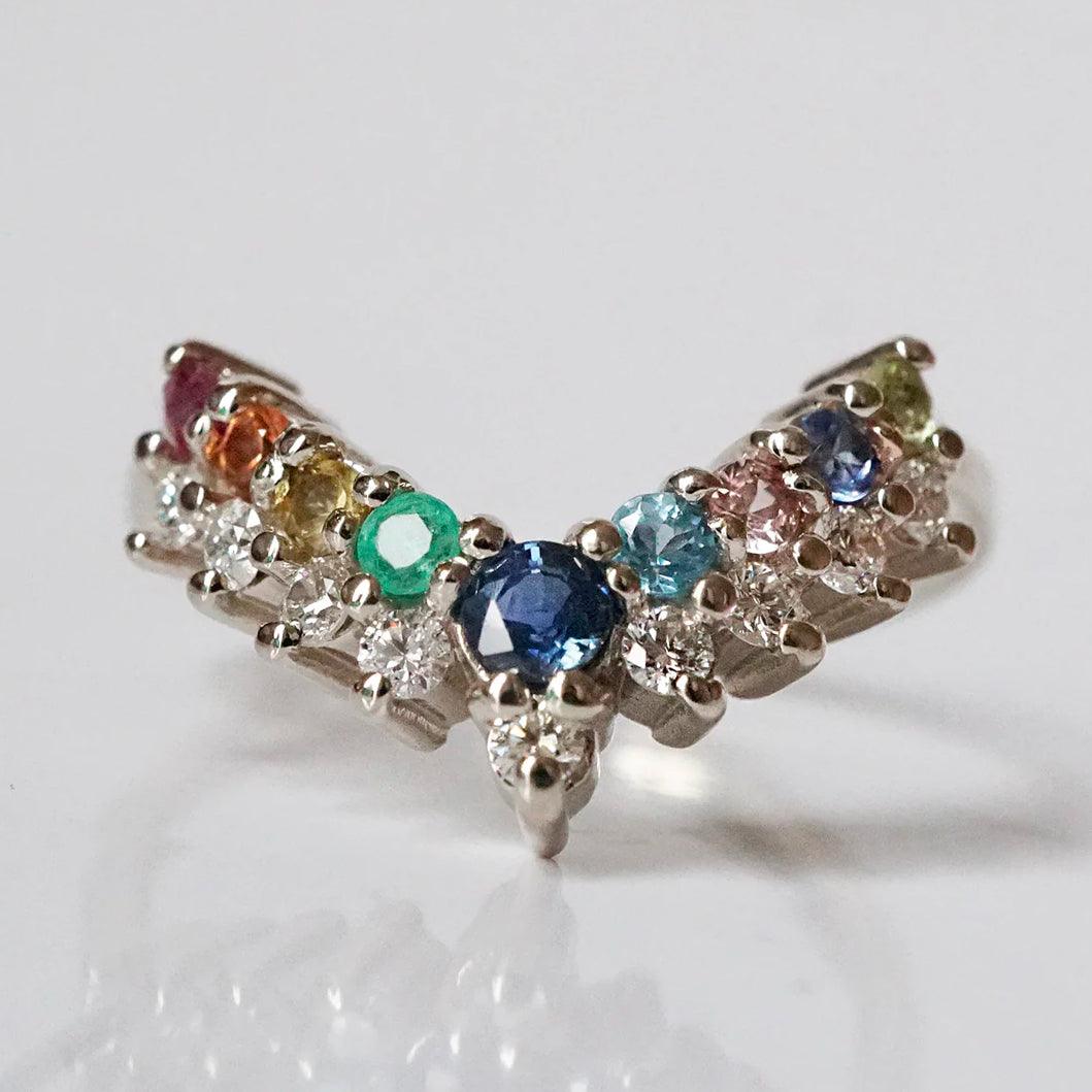 Rainbow Diamond Ring - Tippy Taste Jewelry