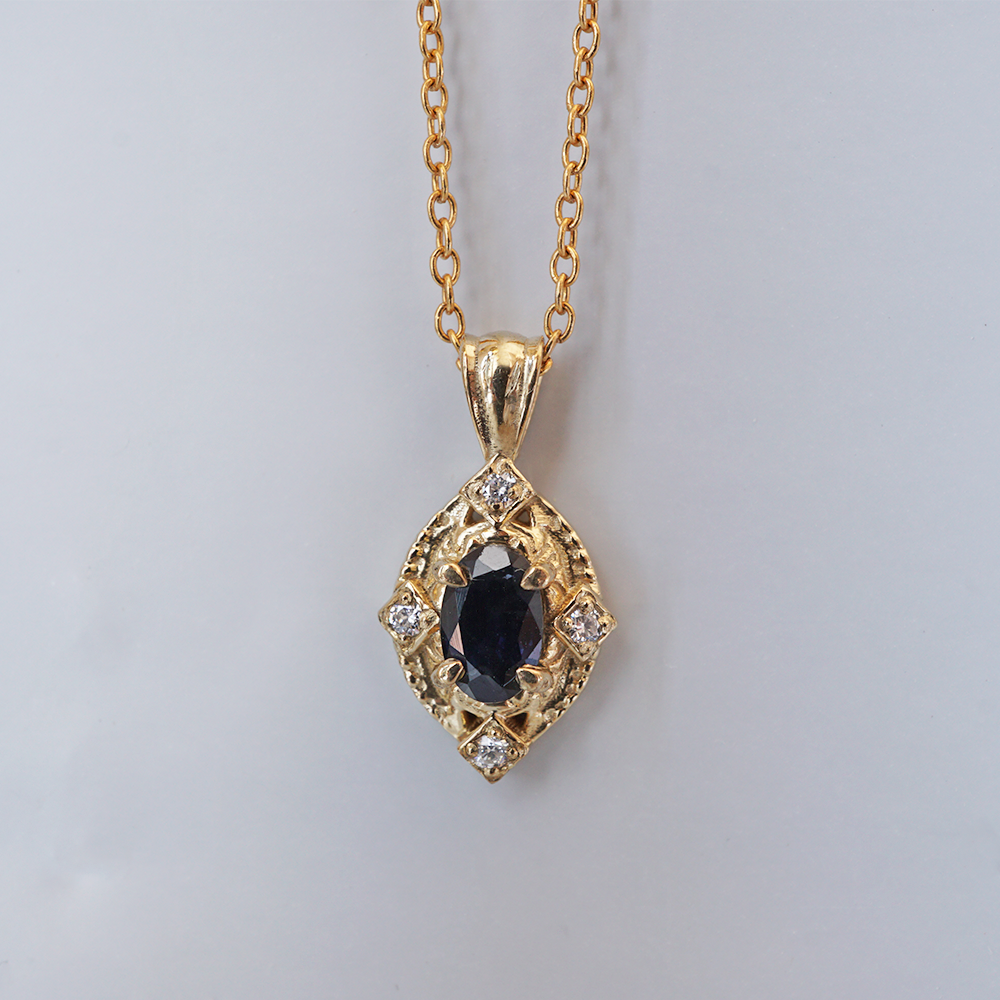 Cairo Moonlight Blue Sapphire Necklace