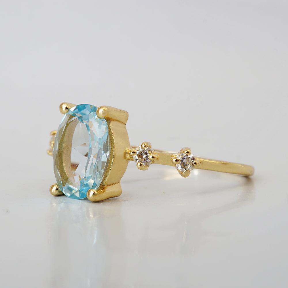 Summer Sky Blue Topaz Ring - Tippy Taste Jewelry