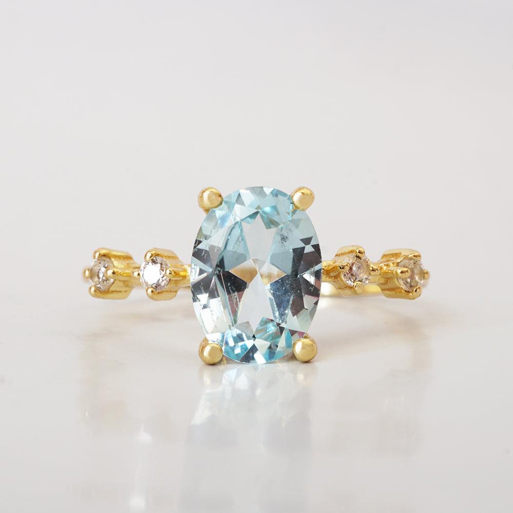 Summer Sky Blue Topaz Ring - Tippy Taste Jewelry