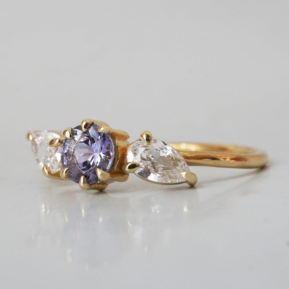 Limited Edition: 14K Tazanite & White Topaz Dewy Ring - Tippy Taste Jewelry