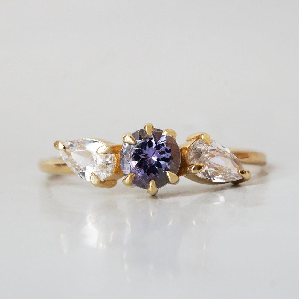 Limited Edition: 14K Tazanite & White Topaz Dewy Ring - Tippy Taste Jewelry