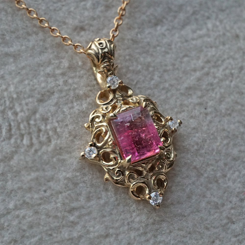 One Of A Kind: Watermelon Tourmaline Mademoiselle Necklace