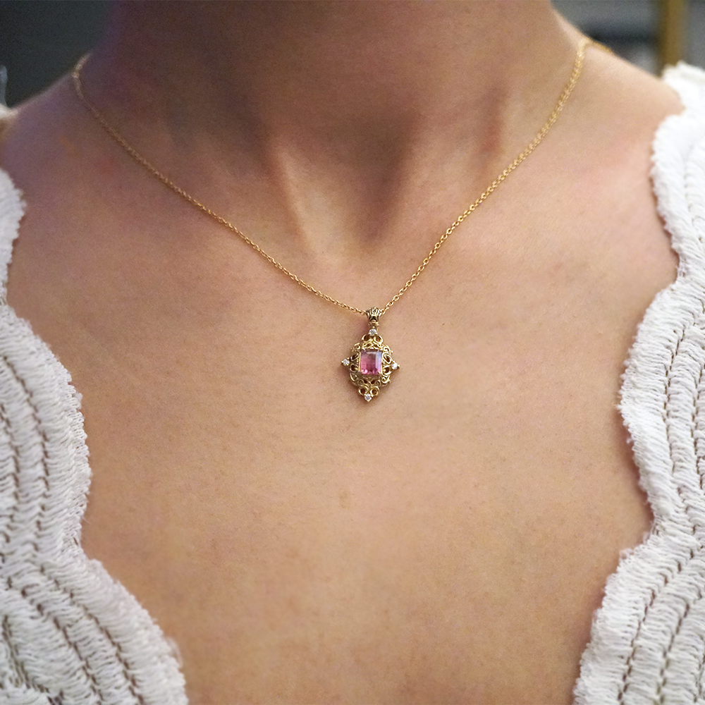 One Of A Kind: Watermelon Tourmaline Mademoiselle Necklace