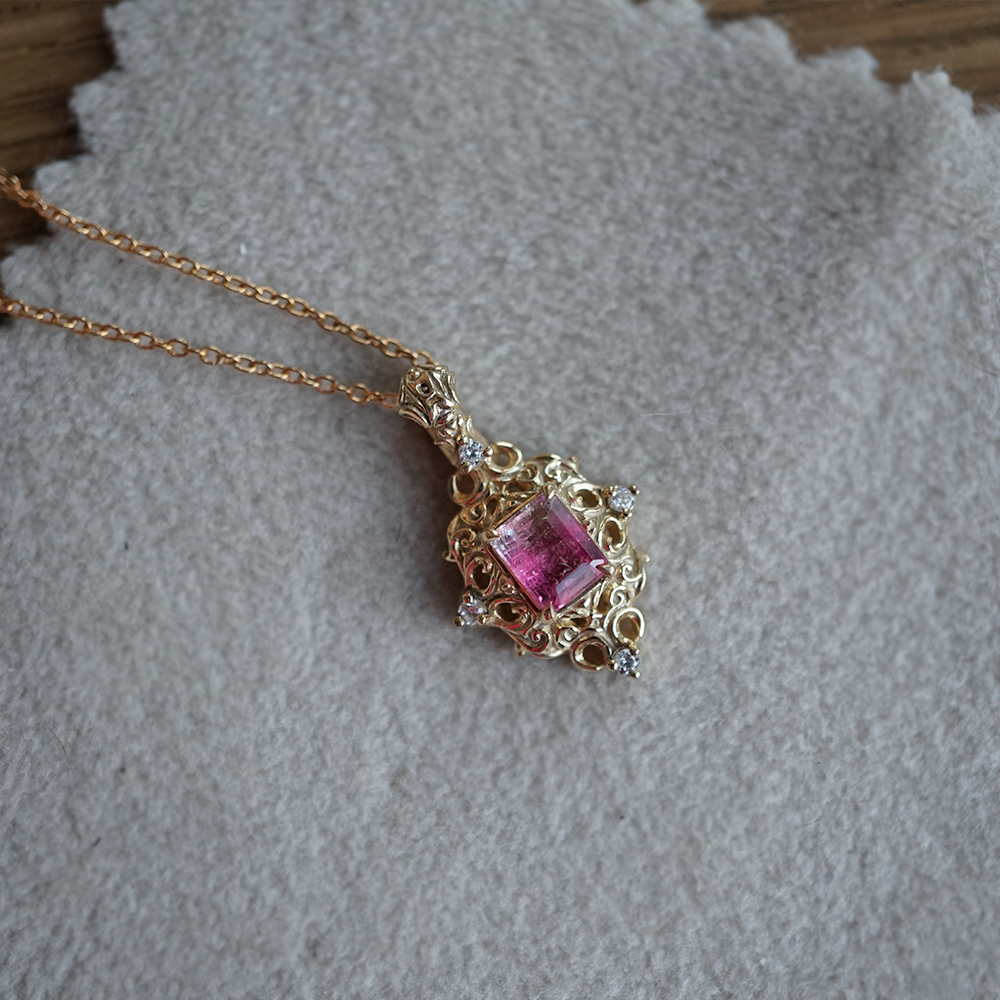 One Of A Kind: Watermelon Tourmaline Mademoiselle Necklace